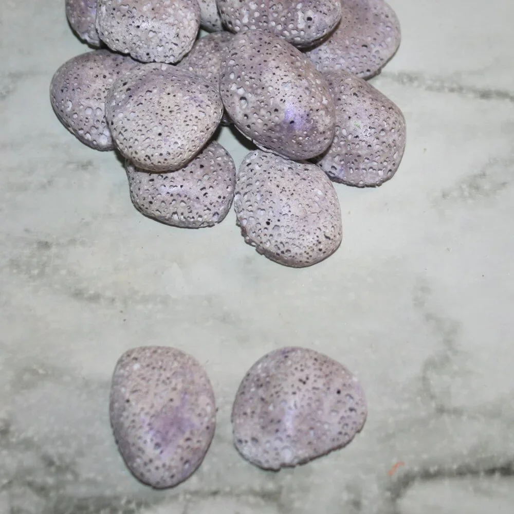 HAND CRAFTED 2 Lavender Aroma Stones Aromatherapy Essential Oil Diffuser Pair